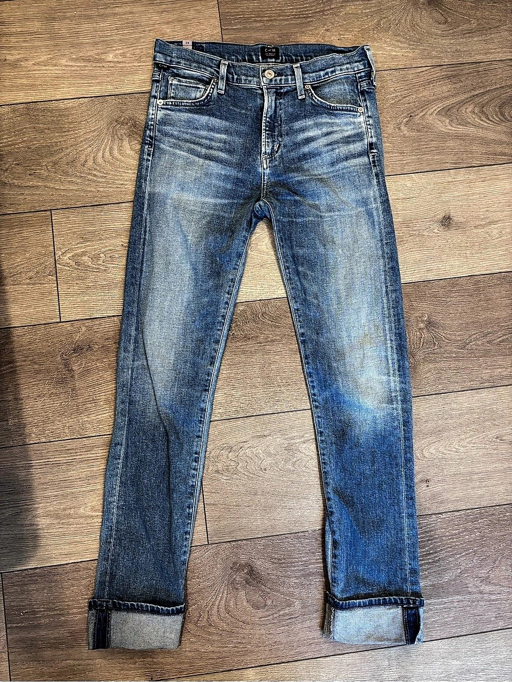 Citizens of Humanity Jazmin Ankle Cuffed Slim Straight Jeans Size 24